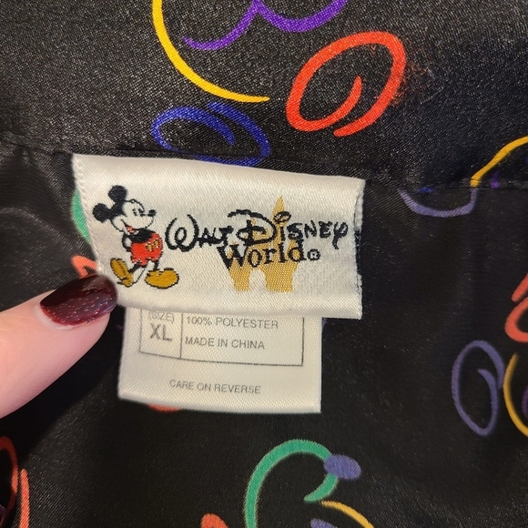 Disney World Vintage Mickey Mouse Satin Pajama Top - Picture 6 of 6